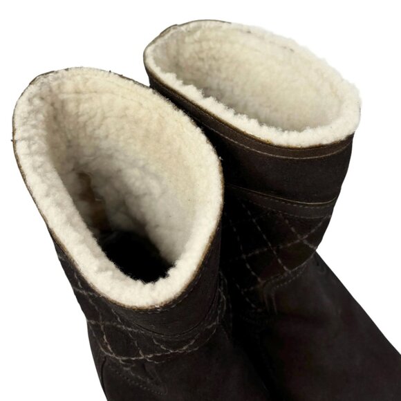 CHANEL Vintage CC Mark Logo Mid Calf Boots #39.5 Stitch Dark Brown [103867] - Picture 8 of 10